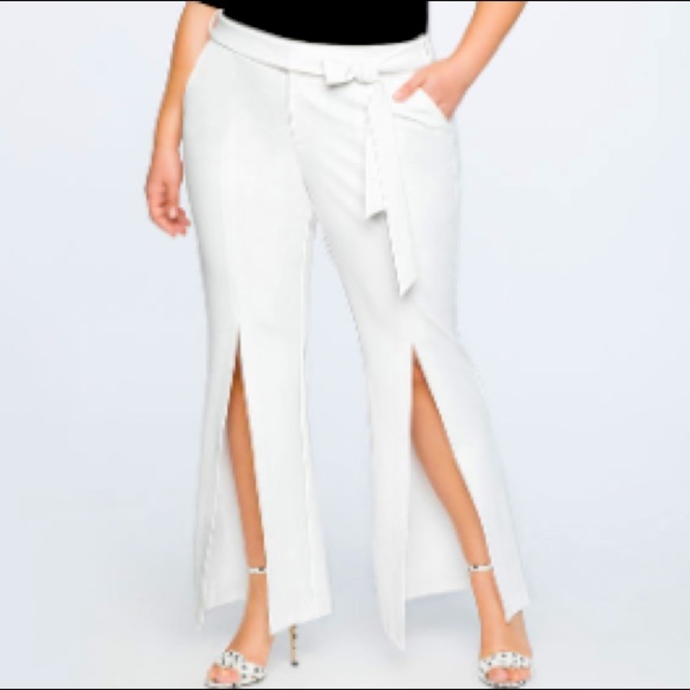 NWT - Slit Front Flare Leg Trouser